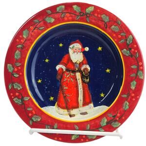 Certified International | Susan Winget Old World Santa Plate | Size 8.25 inches